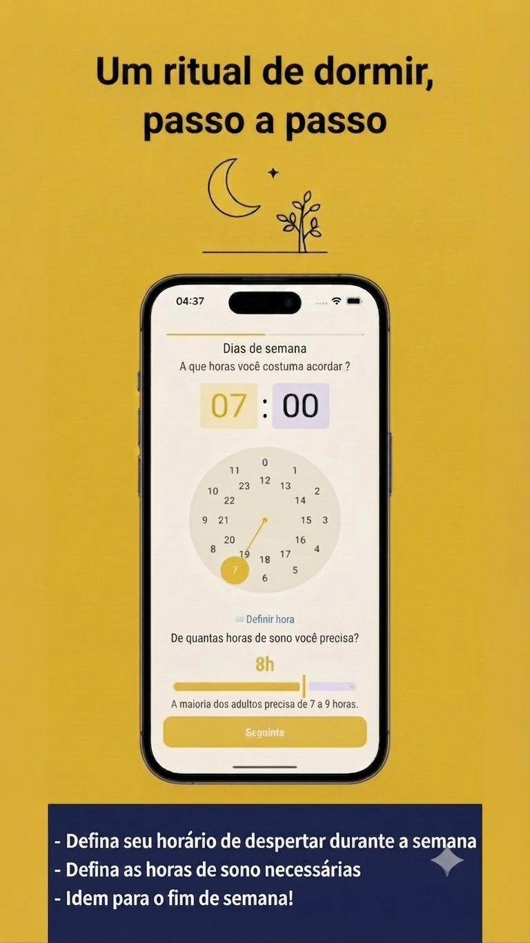 Cálculo da hora de dormir